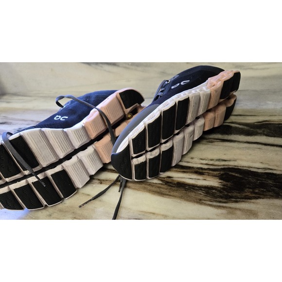 On Cloud Flow Women's Running Shoes Size 9, Black/White/Peach, Athletic Sneaker - Picture 5 of 11